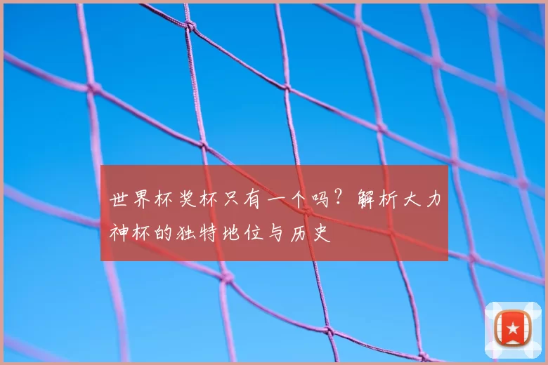 世界杯奖杯只有一个吗？解析大力神杯的独特地位与历史