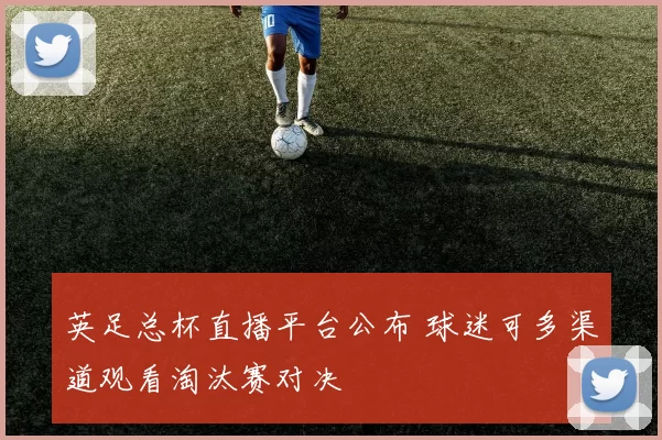 英足总杯直播平台公布 球迷可多渠道观看淘汰赛对决